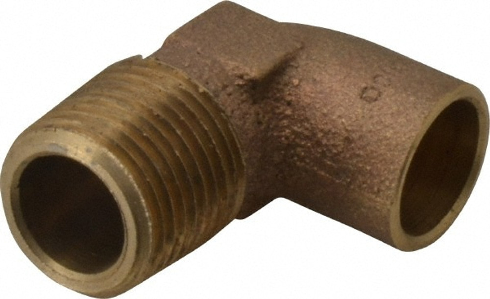 NIBCO B069900 Cast Copper Pipe 90 ° Elbow: 1/2" Fitting, C x M, Pressure Fitting