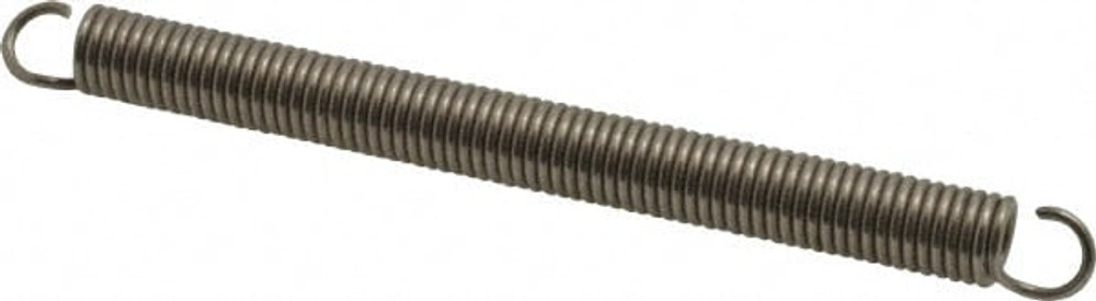 Gardner Spring 37059GS Extension Spring: 3/8" OD, 15.22 lb Max Load, 7.08" Extended Length, 0.055" Wire Dia