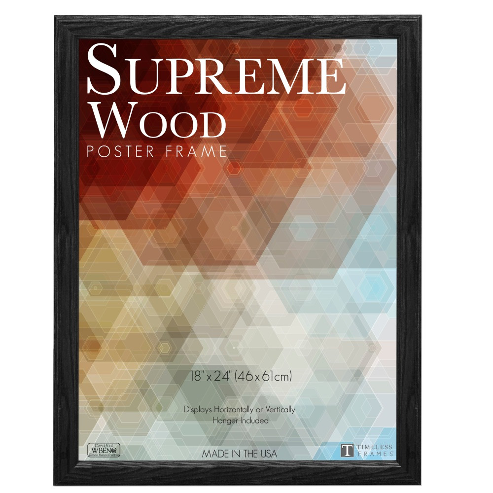 TIMELESS FRAMES 42442  Supreme Picture Frame, 18in x 24in, Black