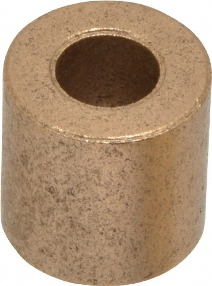 Boston Gear 34574 Sleeve Bearing: 1/4" ID, 1/2" OD, 1/2" OAL, Oil Impregnated Bronze