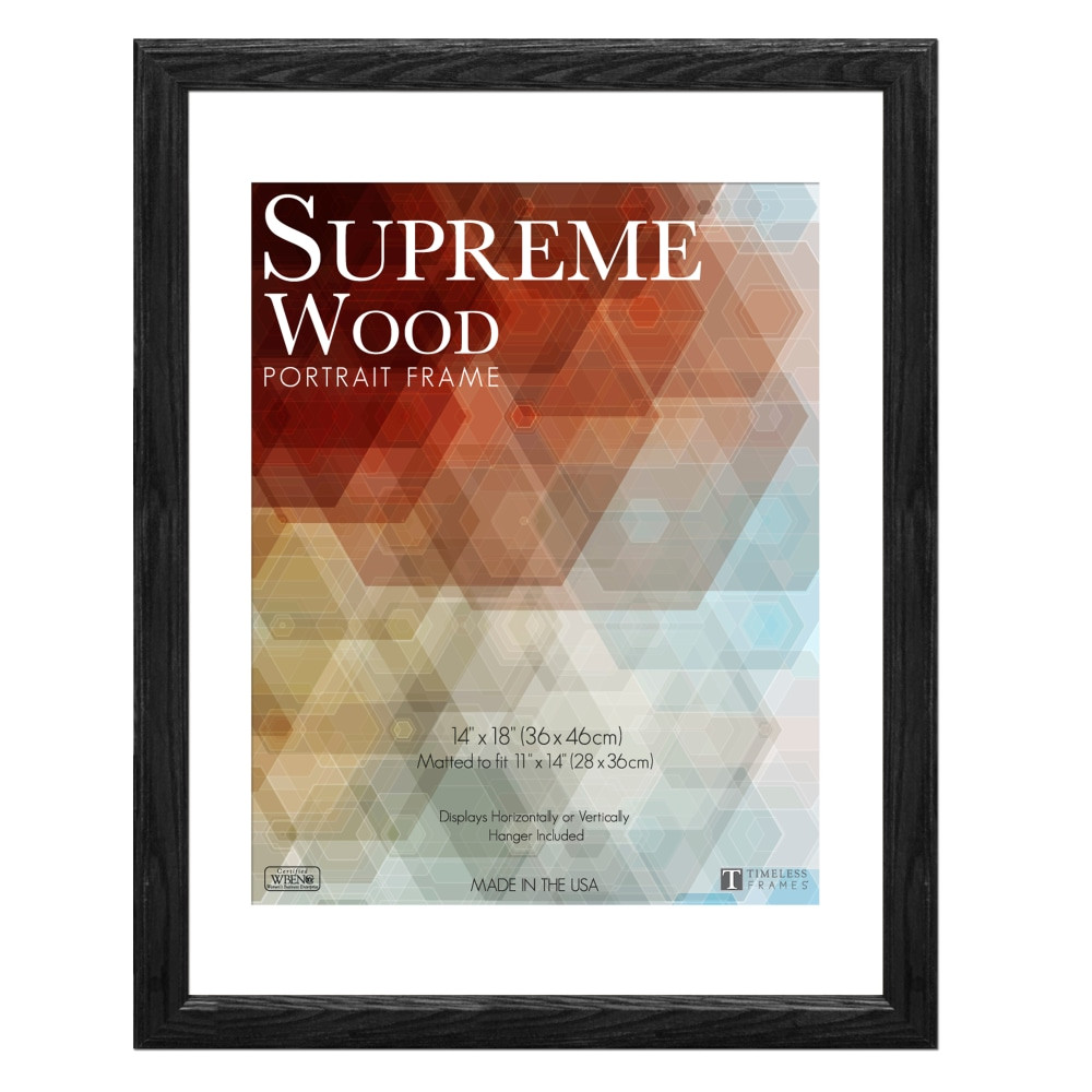 TIMELESS FRAMES 42444  Supreme Picture Frame, 14in x 18in, Black