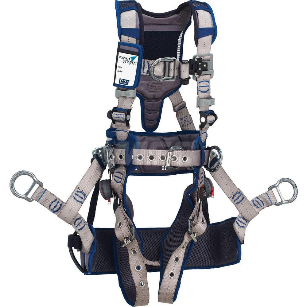 DBI-SALA 7100226828 Fall Protection Harnesses: 420 Lb, Tower Climbers Style, Size Medium, For Climbing, Polyester, Back Front & Side