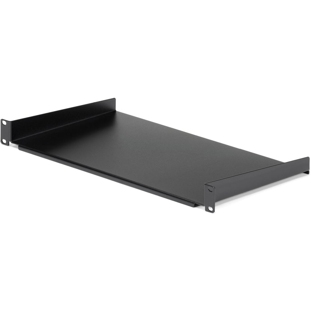 STARTECH.COM CABSHELF1U10  1U Rack Shelf - 10in Deep - Rack Mount Shelf - Server Rack Shelf - Cantilever Shelf - Network Rack Shelf - 1U Shelf - For Server, A/V Equipment, LAN Switch, Patch Panel - 1U Rack Height - Rack-mountable - Black - Steel