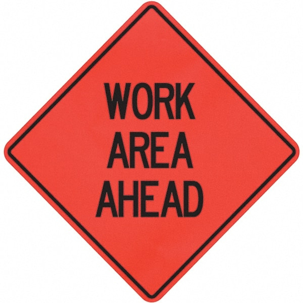 PRO-SAFE 07-800-3005-L Traffic Control Sign: Triangle, "Work Area Ahead"