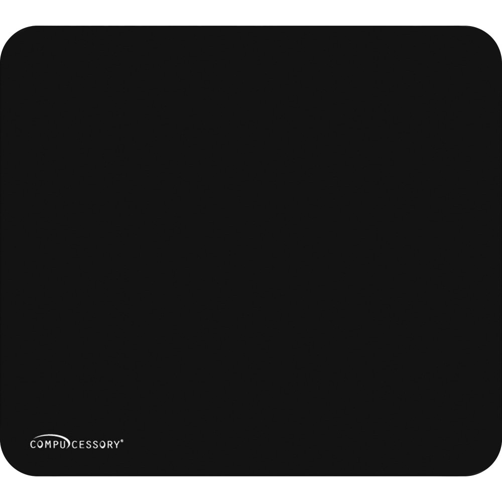 SPARCO PRODUCTS 23617 Compucessory Smooth Cloth Nonskid Mouse Pads - 9.50in x 8.50in Dimension - Black - Rubber, Cloth - 1 Each