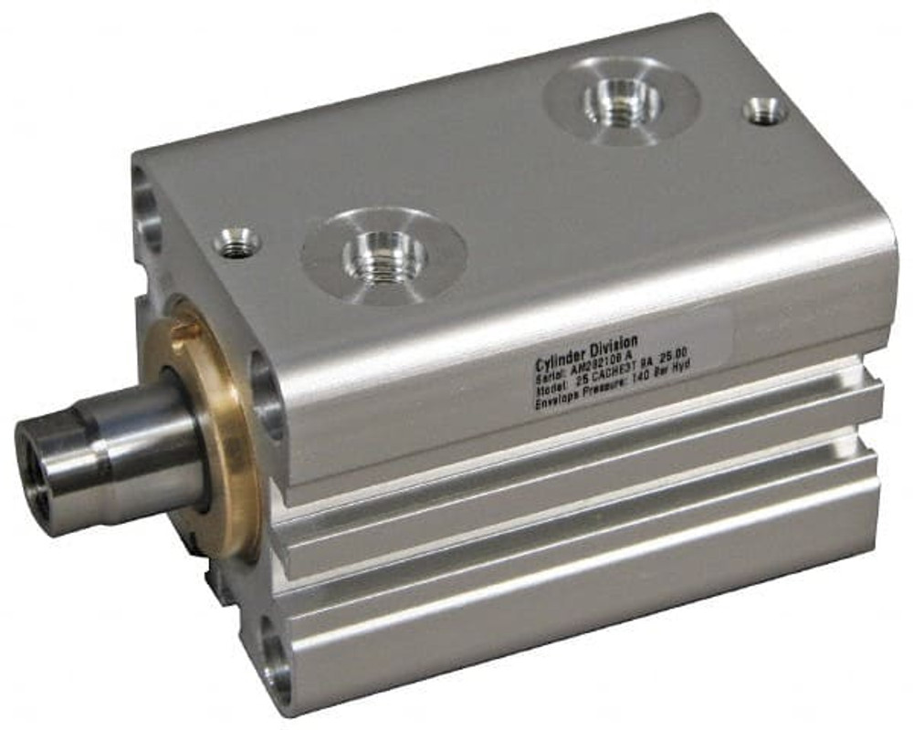 Schrader Bellows 1H000040021 Compact Hydraulic Cylinder: Bolt Clearance Holes with Pilot Gland Mount, Aluminum