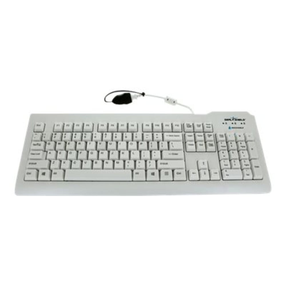 SEAL SHIELD LLC Seal Shield SSWKSV207G  Silver Seal Waterproof - Keyboard - USB - US - waterproof - white