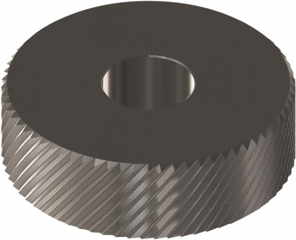 MSC KPRX225BN Beveled Face Knurl Wheel: 3/4" Dia, 90 ° Tooth Angle, 25 TPI, Diagonal, Cobalt