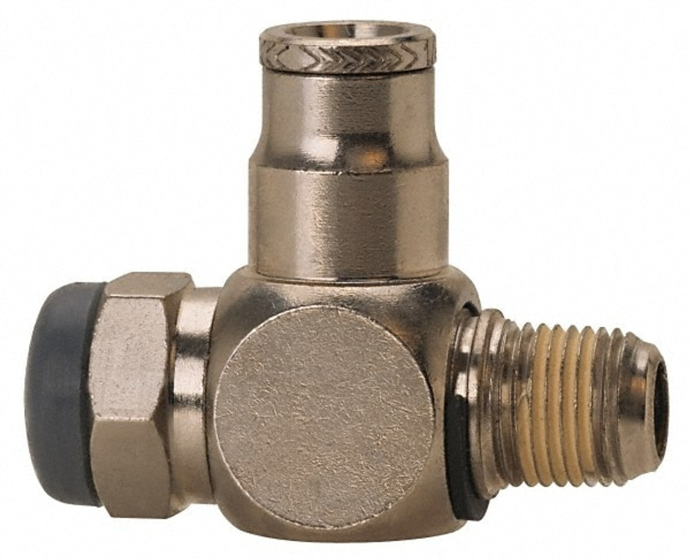 Norgren 12VB00628 Air Flow Control Valve: Needle, Tube x NPT, 3/8" Tube OD