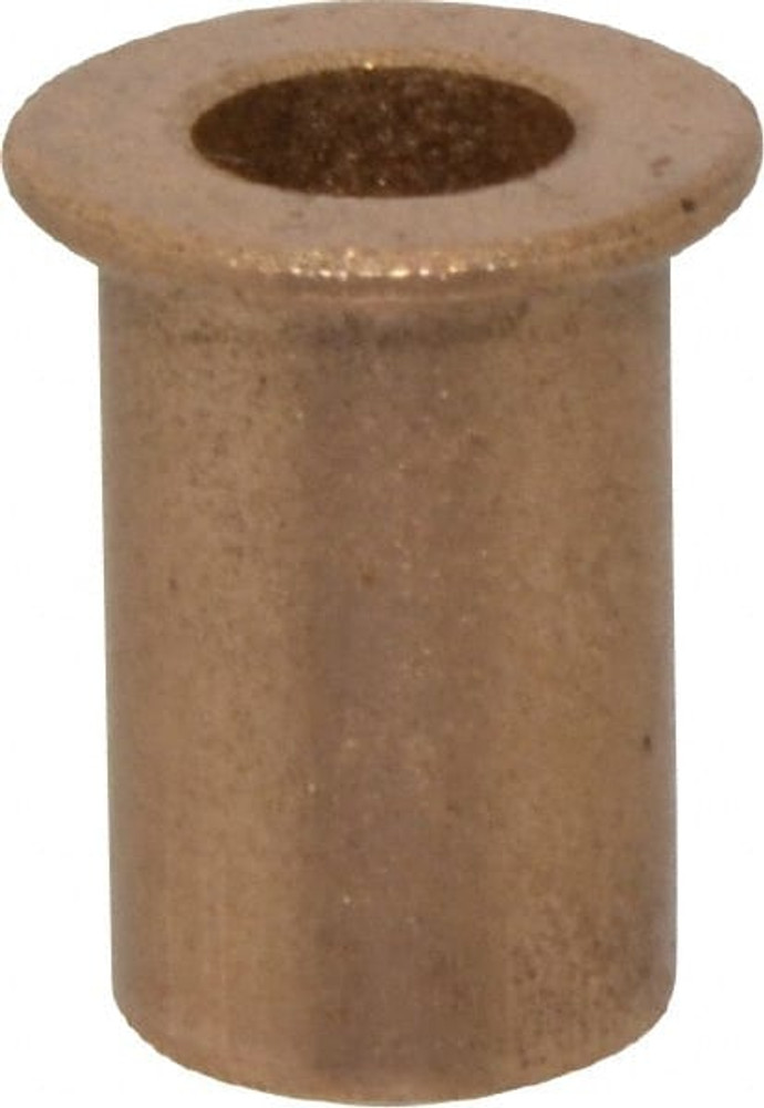 Boston Gear 35532 Flanged Sleeve Bearing: 1/4" ID, 3/8" OD, 5/8" OAL, Oil Impregnated Bronze