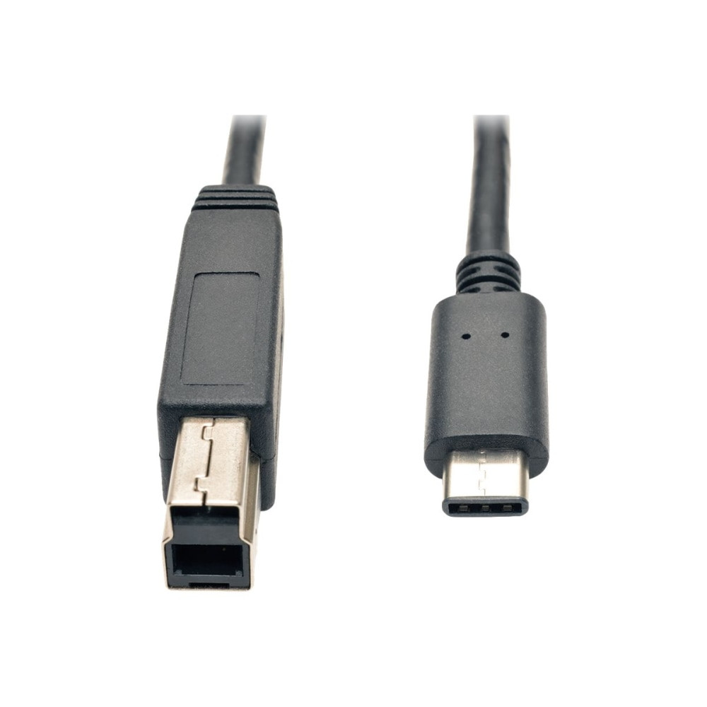 TRIPP LITE U422-003-G2  USB-C to USB-B Cable (M/M) USB 3.2 Gen 2 (10 Gbps) Thunderbolt 3 Compatible 3 ft. (0.91 m)