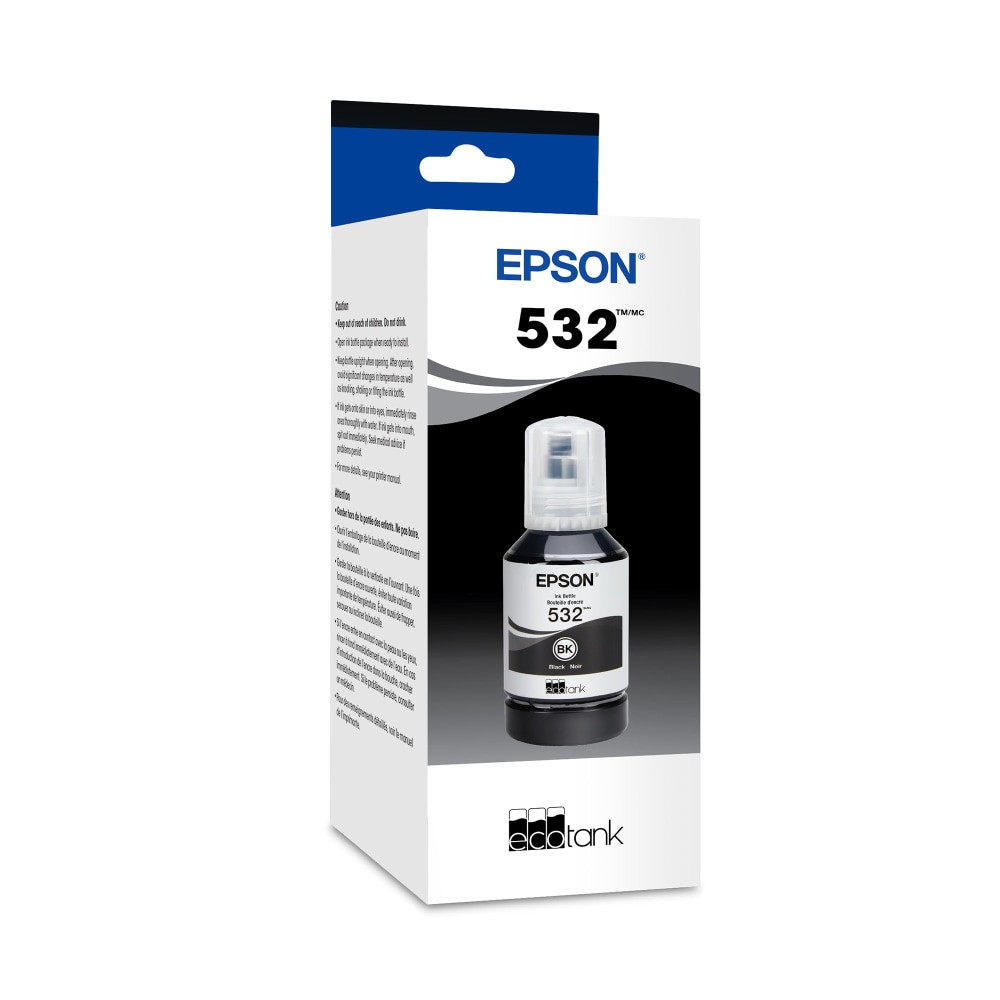 EPSON AMERICA INC. T532120-S Epson 532 EcoFit Black High-Yield Ink Bottle, T532120-S