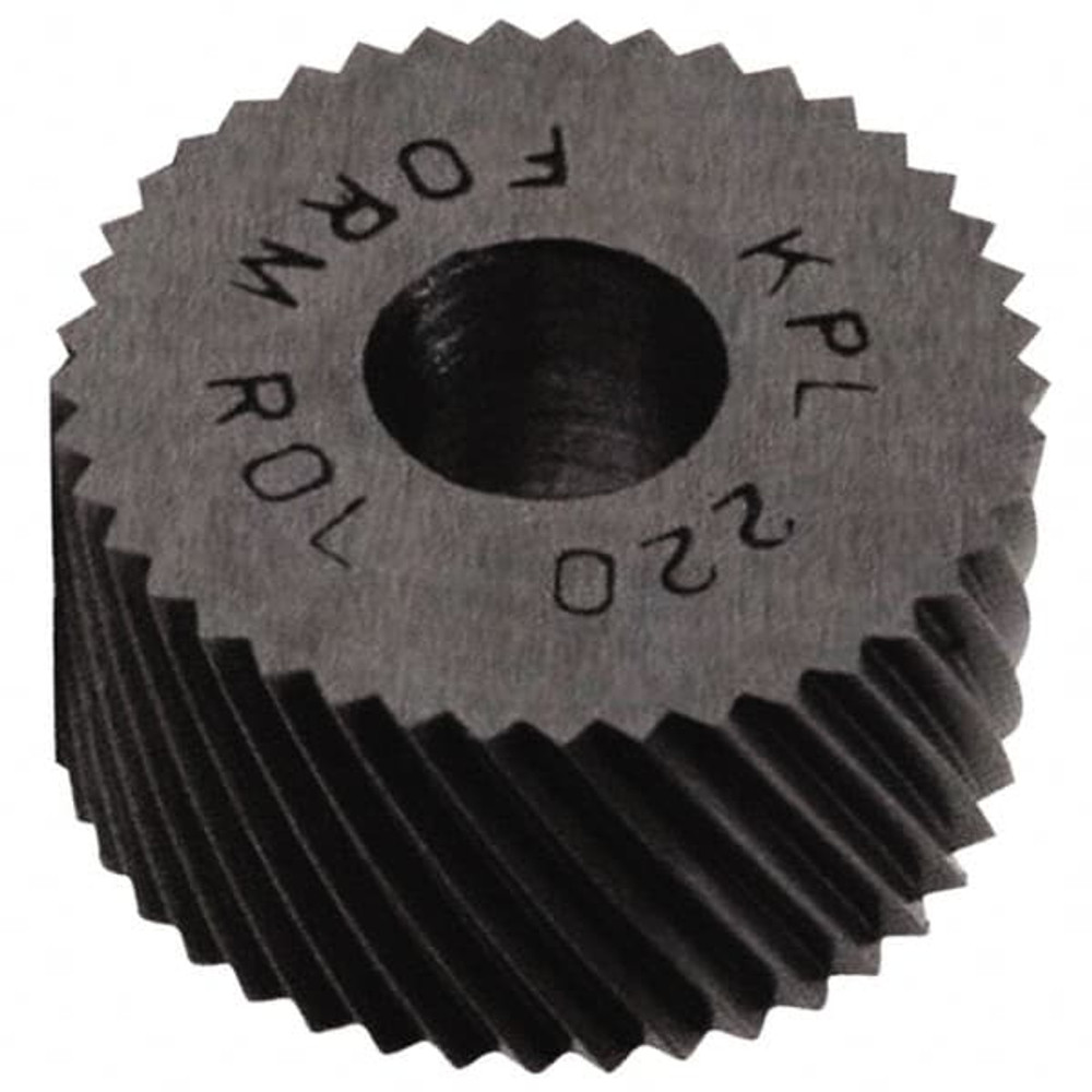 MSC BPL-230 Standard Knurl Wheel: 5/16" Dia, 90 ° Tooth Angle, 30 TPI, Diagonal, High Speed Steel