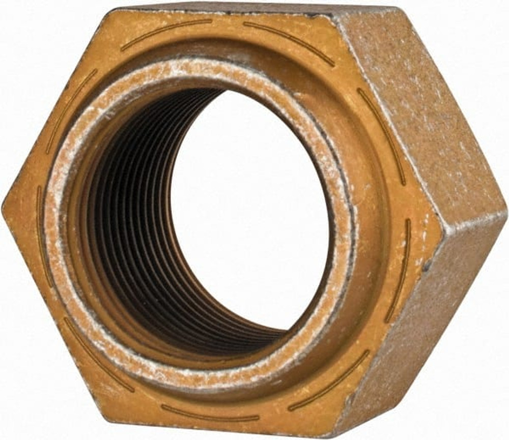 MSC 446074BR Hex Lock Nut: Distorted Thread, 1-1/4-12, Grade L9 Steel, Cadmium Dichromate Finish