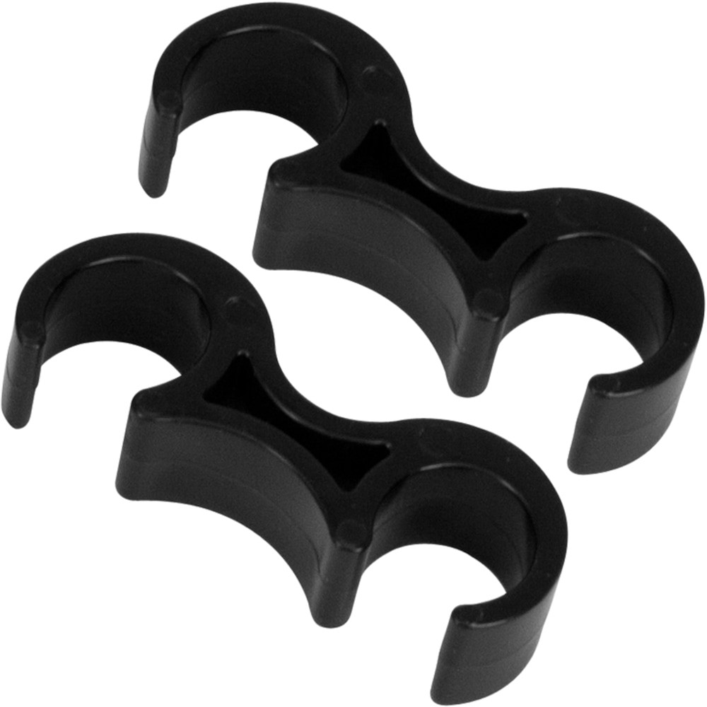 FLASH FURNITURE LE3BKGANG  Plastic Ganging Clips, 1in x 1in, Black, Pack Of 2 Clips