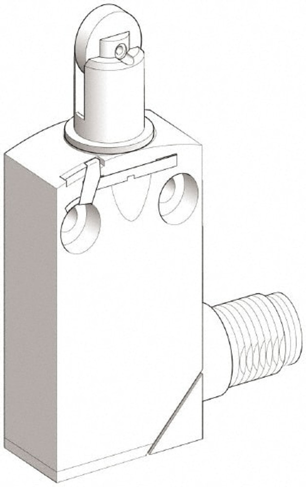 Telemecanique Sensors XCMD2102M12 General Purpose Limit Switch: SPDT, NC, Roller Plunger, Top