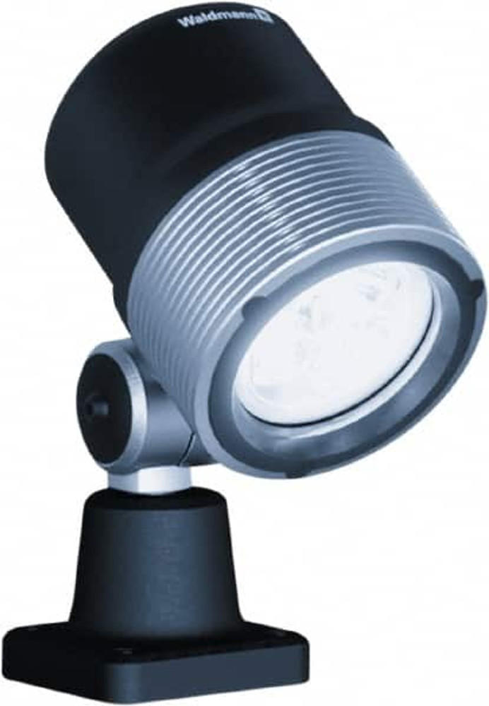 Waldmann Lighting 113185000-0293 Machine Lights; Machine Light Style: Spot ; Voltage: 24 V ; Wattage: 8 ; Color: Black ; Mount Type: Attachable Base ; Lens Material: Glass