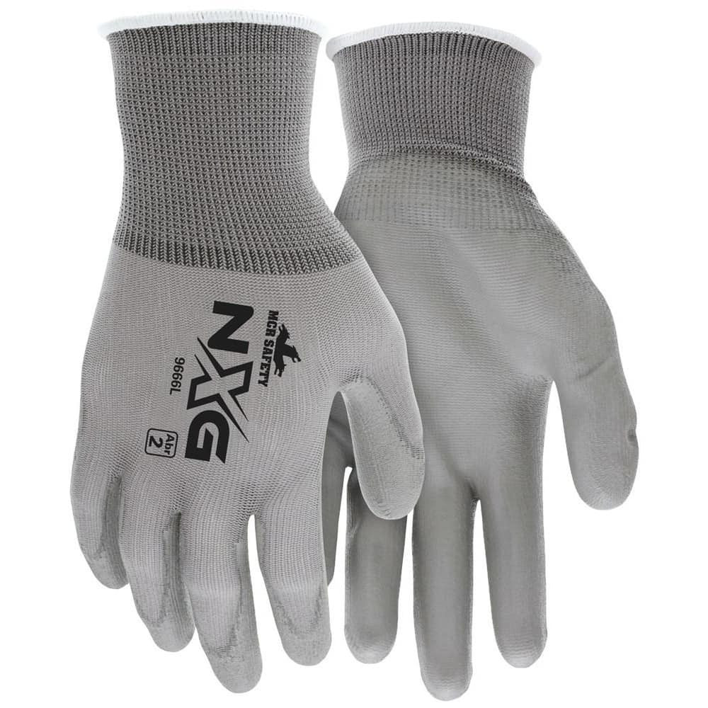 MCR Safety 9666S General Purpose Work Gloves: Small, Polyurethane Coated, Polyurethane