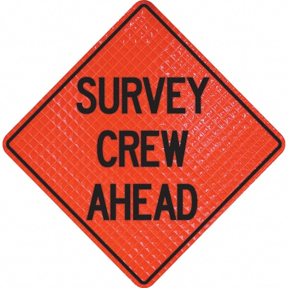 PRO-SAFE 07-800-3122-L Traffic Control Sign: Triangle, "Survey Crew Ahead"