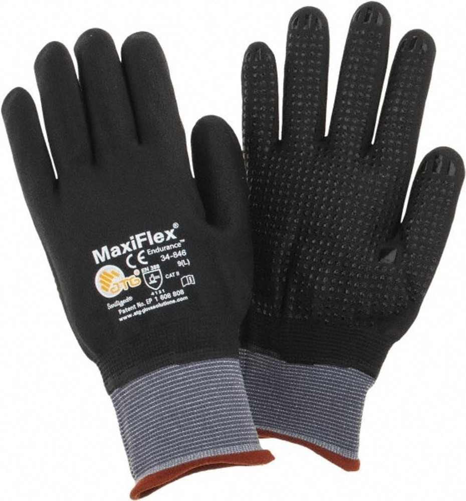 ATG 34-846/L General Purpose Work Gloves: Large, Nitrile Coated, Nylon