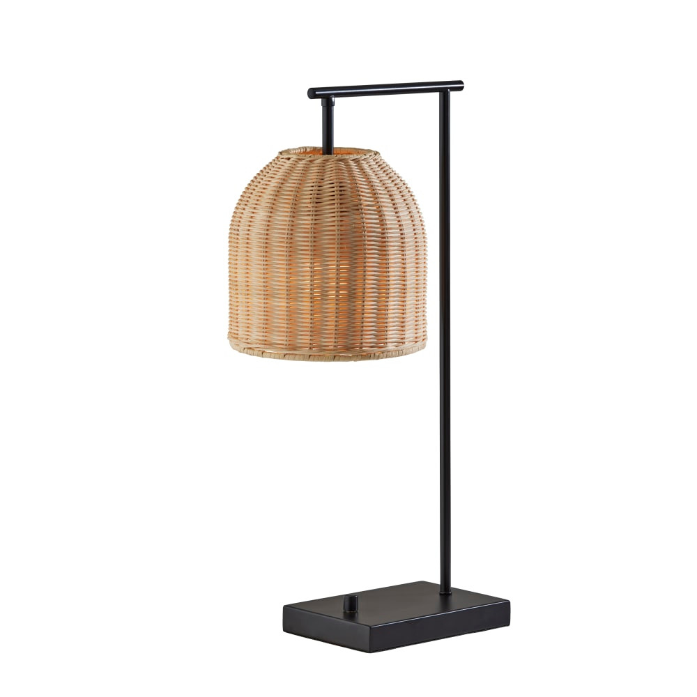 ADESSO INC 4331-26 Adesso Bahama Table Lamp, 23inH, Natural Rattan/Black