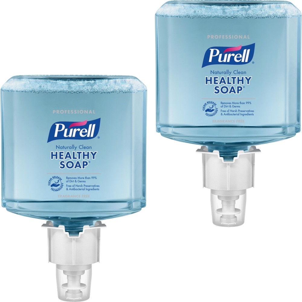 GOJO INDUSTRIES INC Purell 647002  ES6 Professional Mild Foam Hand Soap Refills, Naturally Cleam Scent, 40.5 Oz., Pack Of 2 Bottles