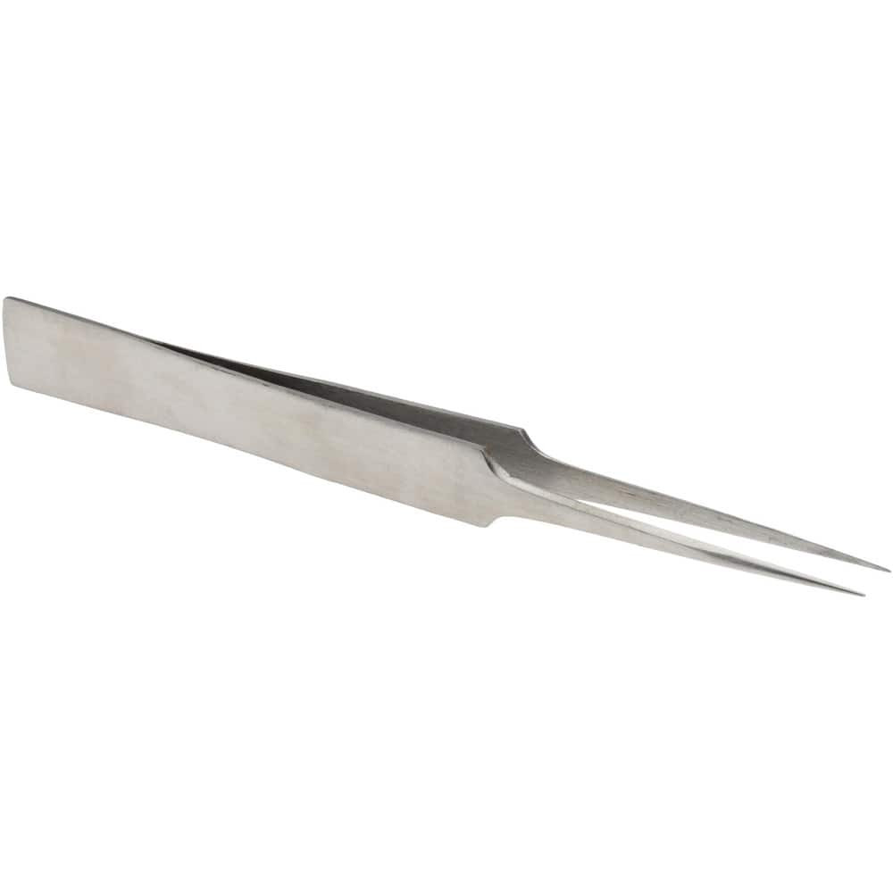 Value Collection 10326-SS Precision Tweezer: GG-SS, Stainless Steel, General Utility, Long & Strong Point & Wide Shank Tip, 5-1/8" OAL