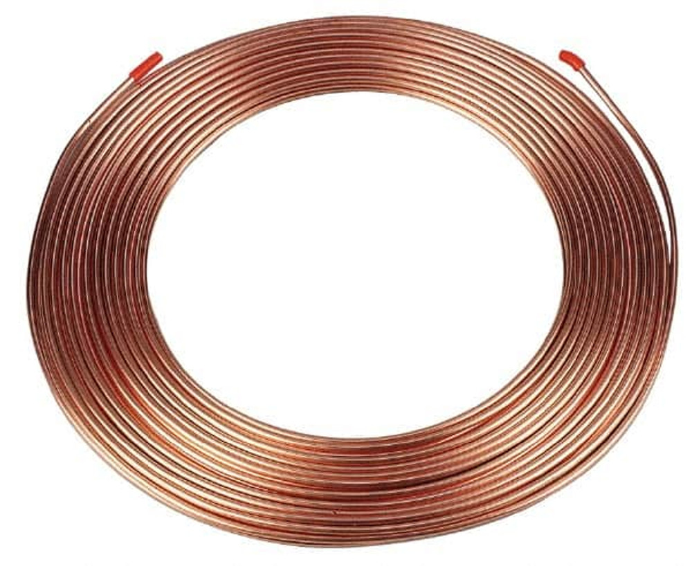 Mueller Industries D 03050P 50' Long, 3/16" OD x 0.1275" ID, Copper Seamless Tube