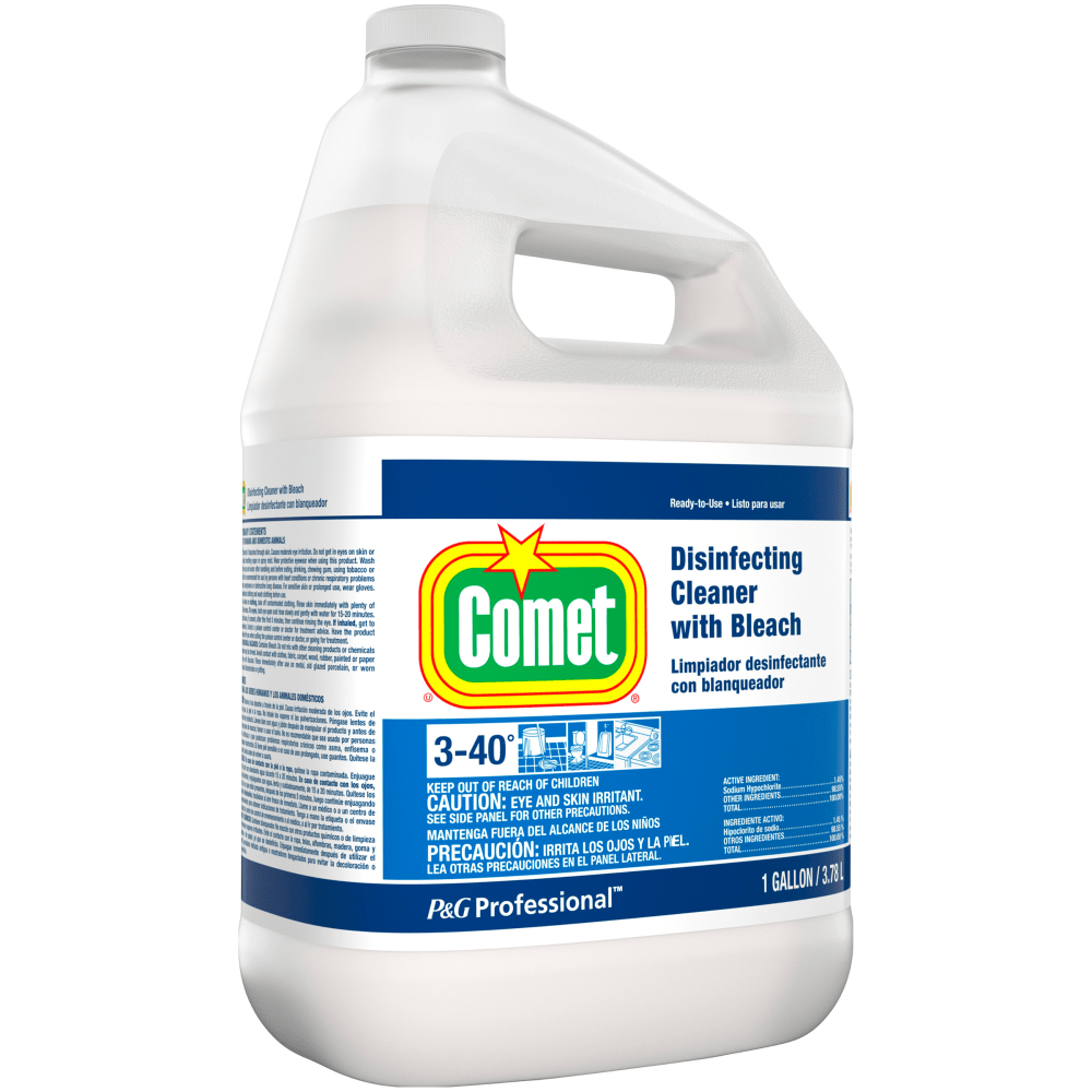 THE PROCTER & GAMBLE COMPANY Comet 24651CT  Professional Disinfecting Cleaner With Bleach, 128 Oz Bottle, Case Of 3