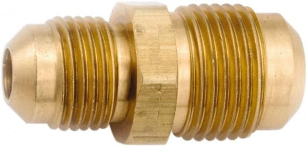 ANDERSON METALS 754056-0806 Lead Free Brass Flared Tube Union: 1/2 x 3/8" Tube OD, 45 ° Flared Angle