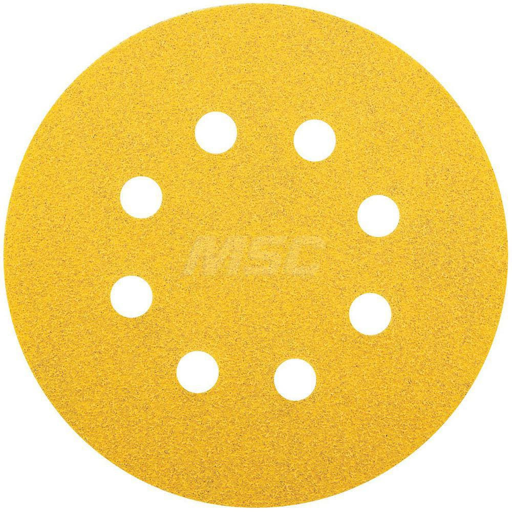 Norton 66261183916 Hook & Loop Disc: 5" Disc Dia, 80 Grit, Coated, Aluminum Oxide