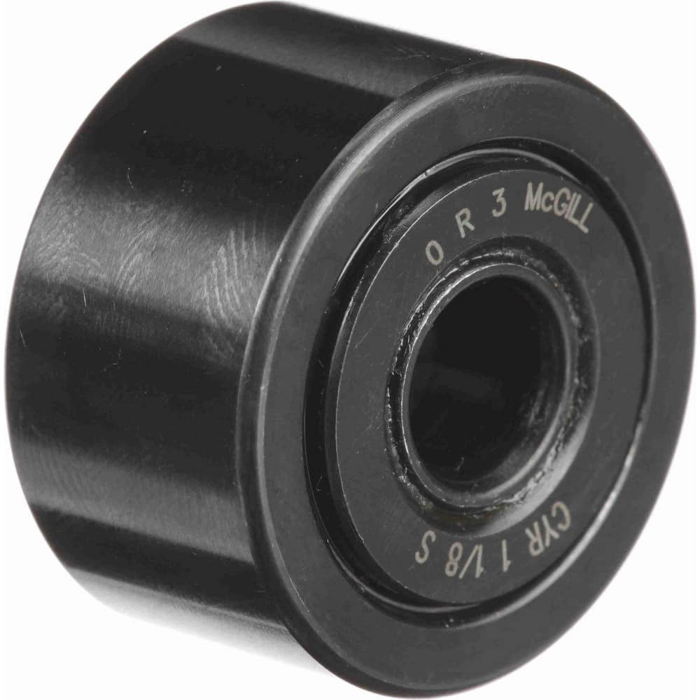 McGill 4110110000 Cam Yoke Roller: Crowned, 0.3125" Bore Dia, 1-1/8" Roller Dia, 0.625" Roller Width, Needle Roller Bearing