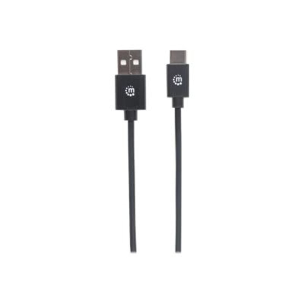 INTRACOM USA, INC. Manhattan 353298  USB-C to USB-A Cable, 1m, Male to Male, Black, 480 Mbps (USB 2.0), Hi-Speed USB, Lifetime Warranty, Polybag - USB cable - 24 pin USB-C (M) to USB (M) - USB 2.0 - 3 A - 3.3 ft - black