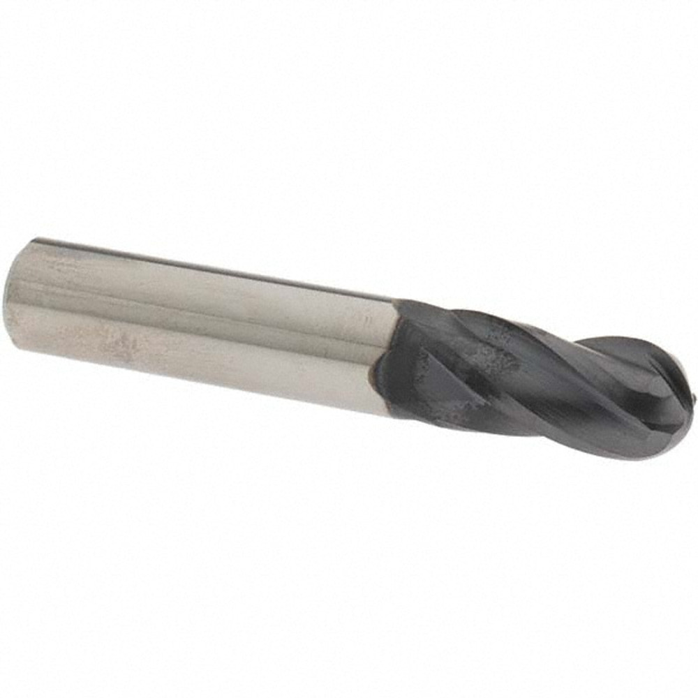 OSG 404-5000-BN11 Ball End Mill: 0.5" Dia, 1" LOC, 4 Flute, Solid Carbide