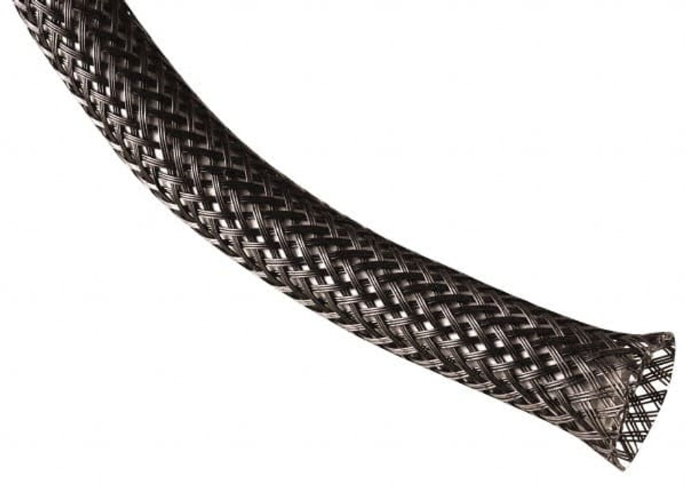 Techflex HWN3.00BK100 100 Ft. Long, Black Braided Expandable Cable Sleeve