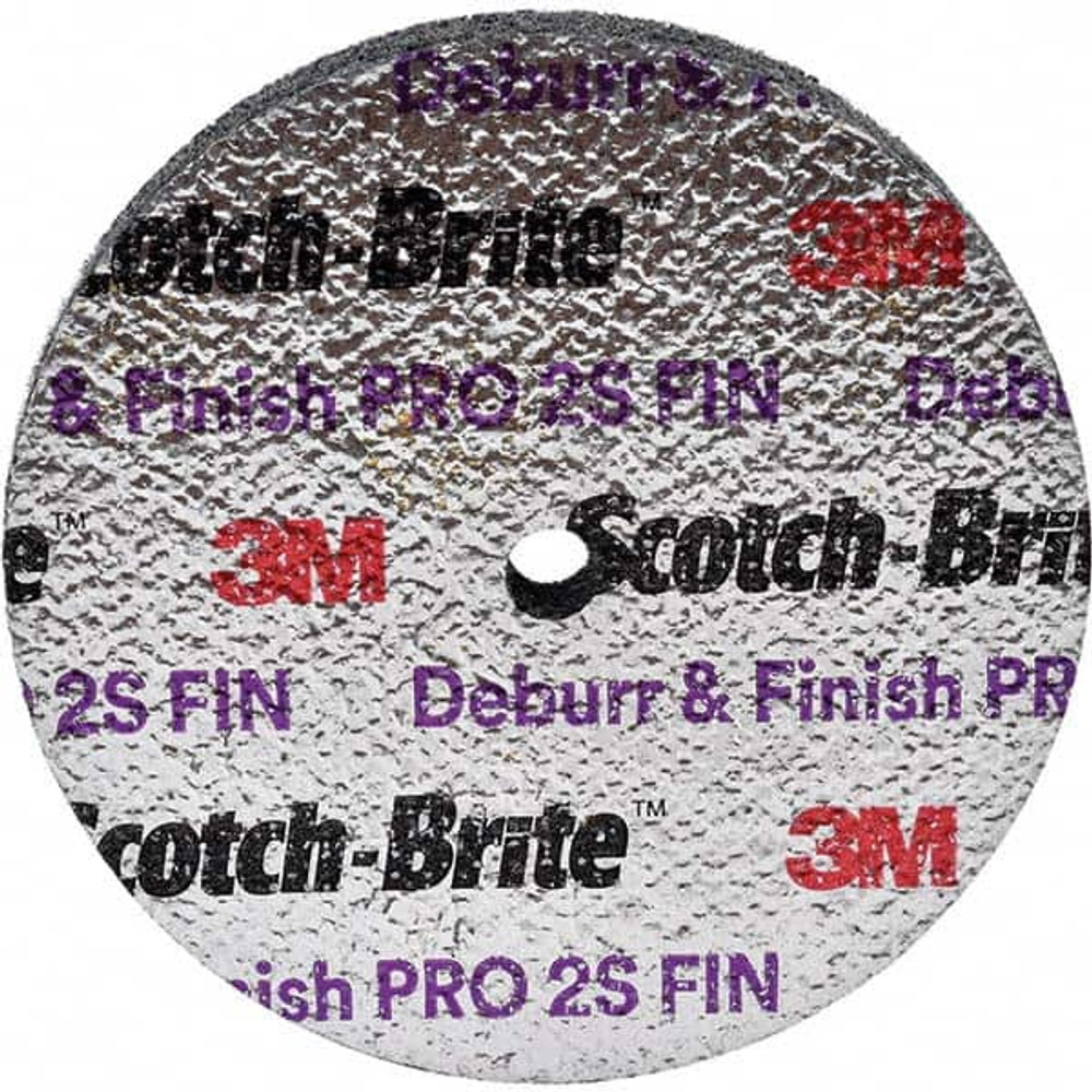 3M 7100143461 Deburring Wheel:  2" Dia,  1/2" Face Width,  1/4" Hole,  Density 2 N/A Silicon Carbide