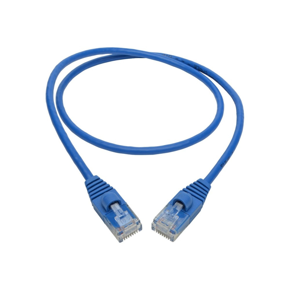 TRIPP LITE N261-S02-BL  Cat6a 10G Snagless Molded Slim UTP Ethernet Cable (RJ45 M/M) Blue 2 ft. (0.61 m)