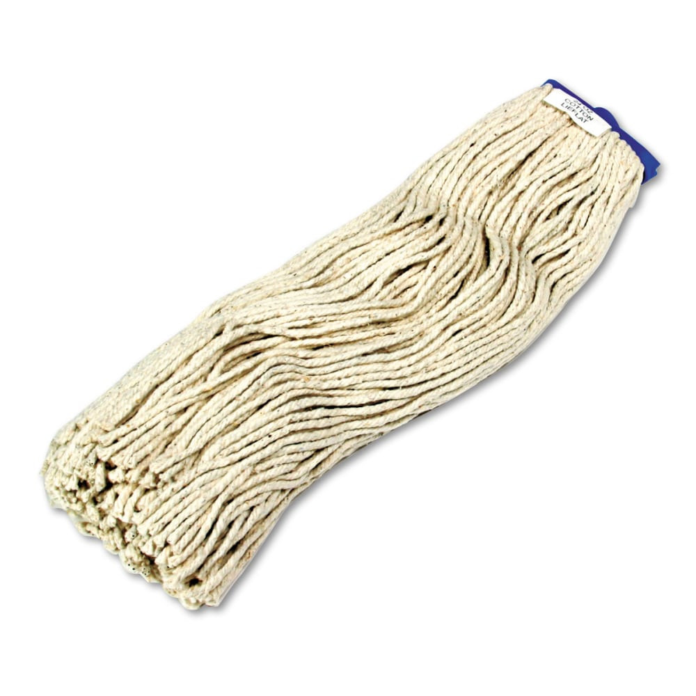 BOARDWALK BWK724CEA  Cut-End Lie-Flat Cotton Mop Head, 24 Oz, White