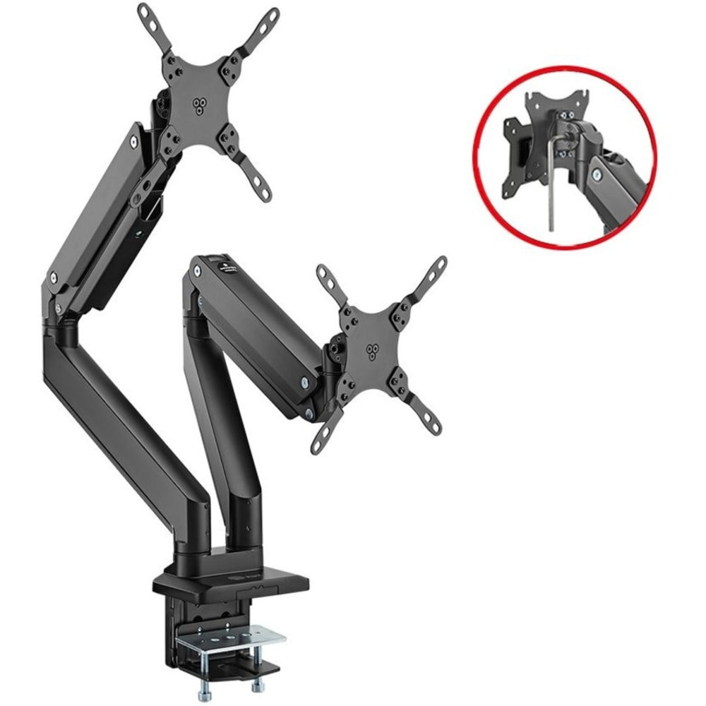 SIIG, INC. CE-MT3011-S1 SIIG Dual Monitor Heavy-Duty Premium Aluminum Gas Spring Desk Mount