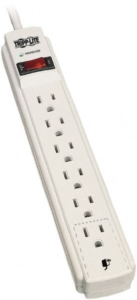 Tripp-Lite TLP608 6 Outlets, 120 VAC15 Amps, 8' Cord, Power Outlet Strip