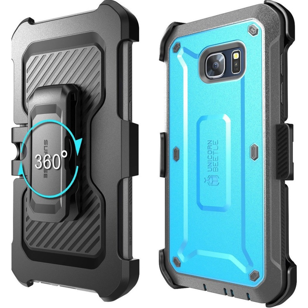 CONTEMPORARY IMPORTS, INC. i-Blason S-S7E-UBP-BL  Unicorn Beetle Pro Carrying Case (Holster) Smartphone - Blue - Impact Resistant, Shock Resistant, Dust Resistant Port, Debris Resistant Port - Polycarbonate, Thermoplastic Polyurethane (TPU) - Belt Cl