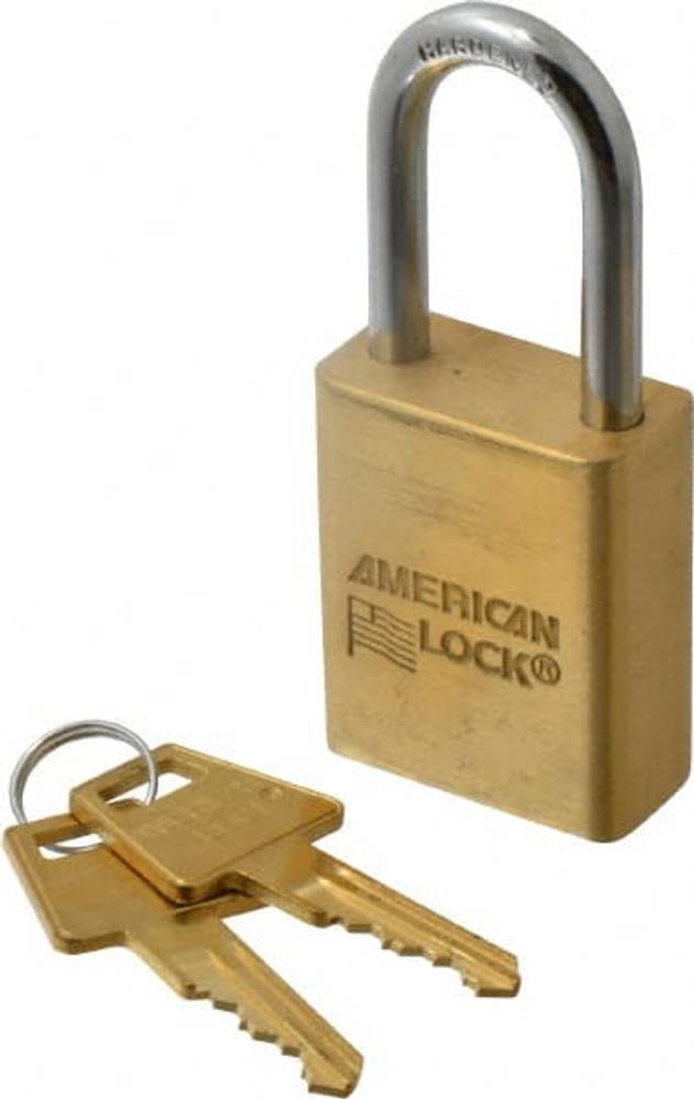 American Lock A5531KA-42684 Padlock: Brass & Steel, Keyed Alike, 1-1/2" Wide