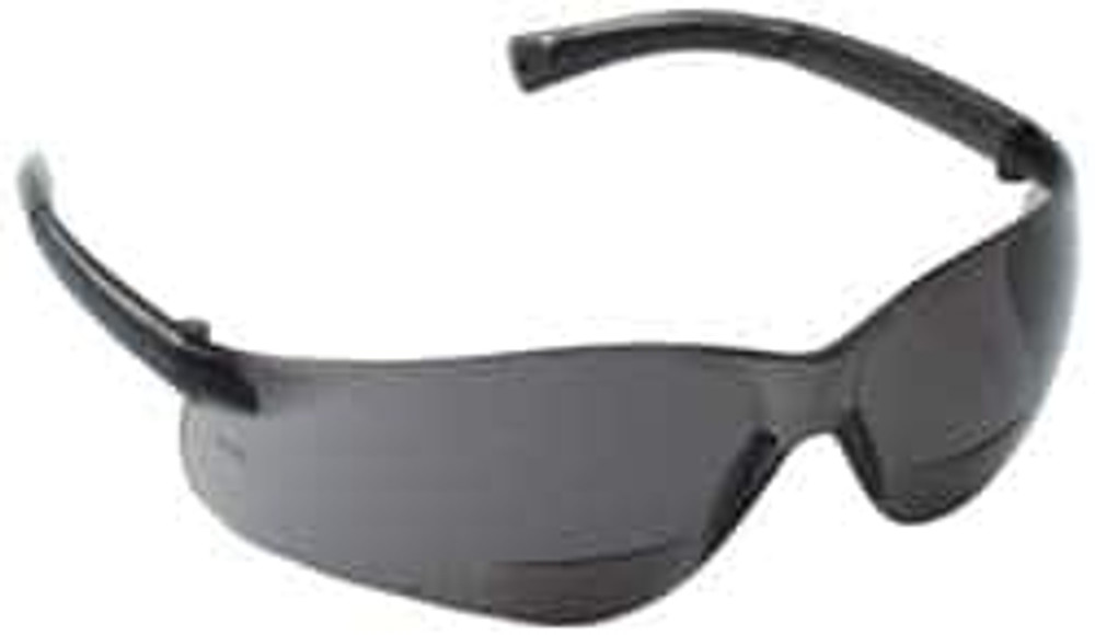 MCR Safety BKH25G Magnifying Safety Glasses: +2.5, Gray Lenses, Scratch Resistant, ANSI Z87.1+