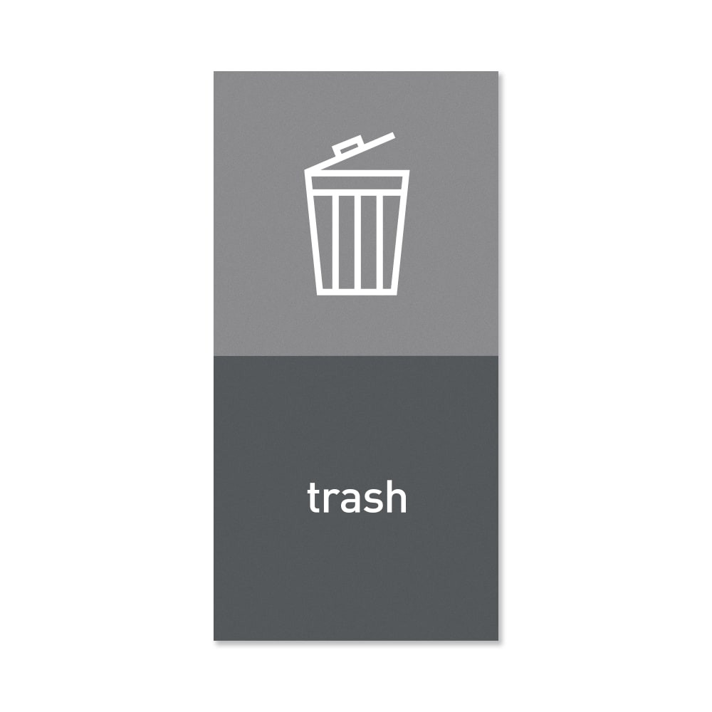 SIMPLEHUMAN LLC simplehuman KT1170  Magnetic Trash Label, Trash, 4in x 8in, Gray