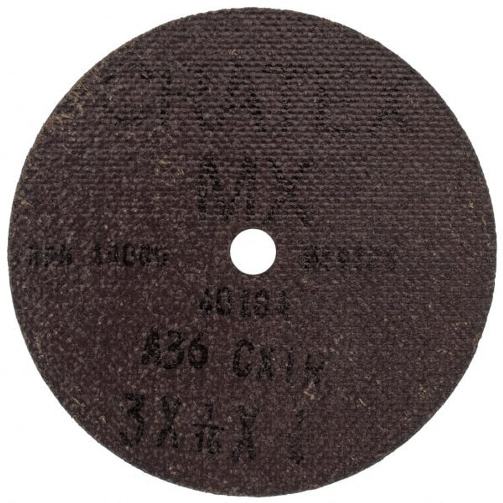 Cratex 40184 Fiber Disc: 3" Disc Dia, 1/4" Hole, 36 Grit, Aluminum Oxide