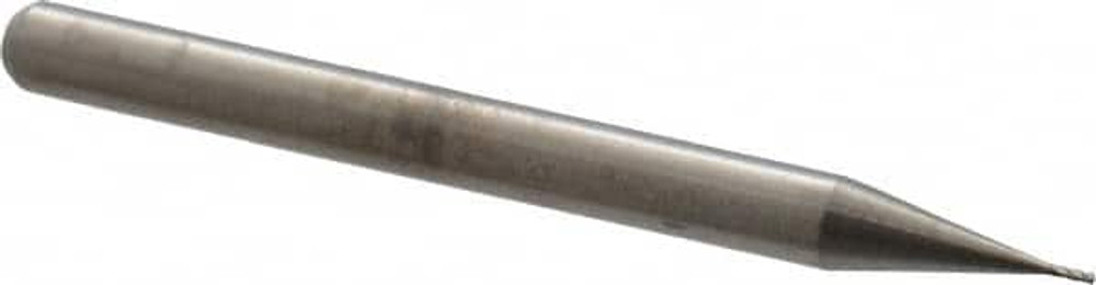M.A. Ford. 11101500 Square End Mill: 0.015'' Dia, 0.045'' LOC, 1/8'' Shank Dia, 1-1/2'' OAL, 4 Flutes, Solid Carbide
