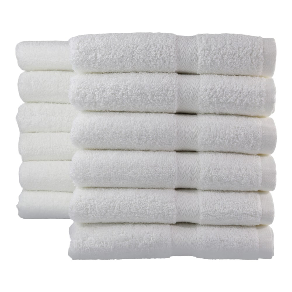 1888 MILLS, LLC H557-U-WHT-1-CT20 1888 Mills Crown Touch Hand Towels, 16in x 30in, White, Pack Of 120 Towels