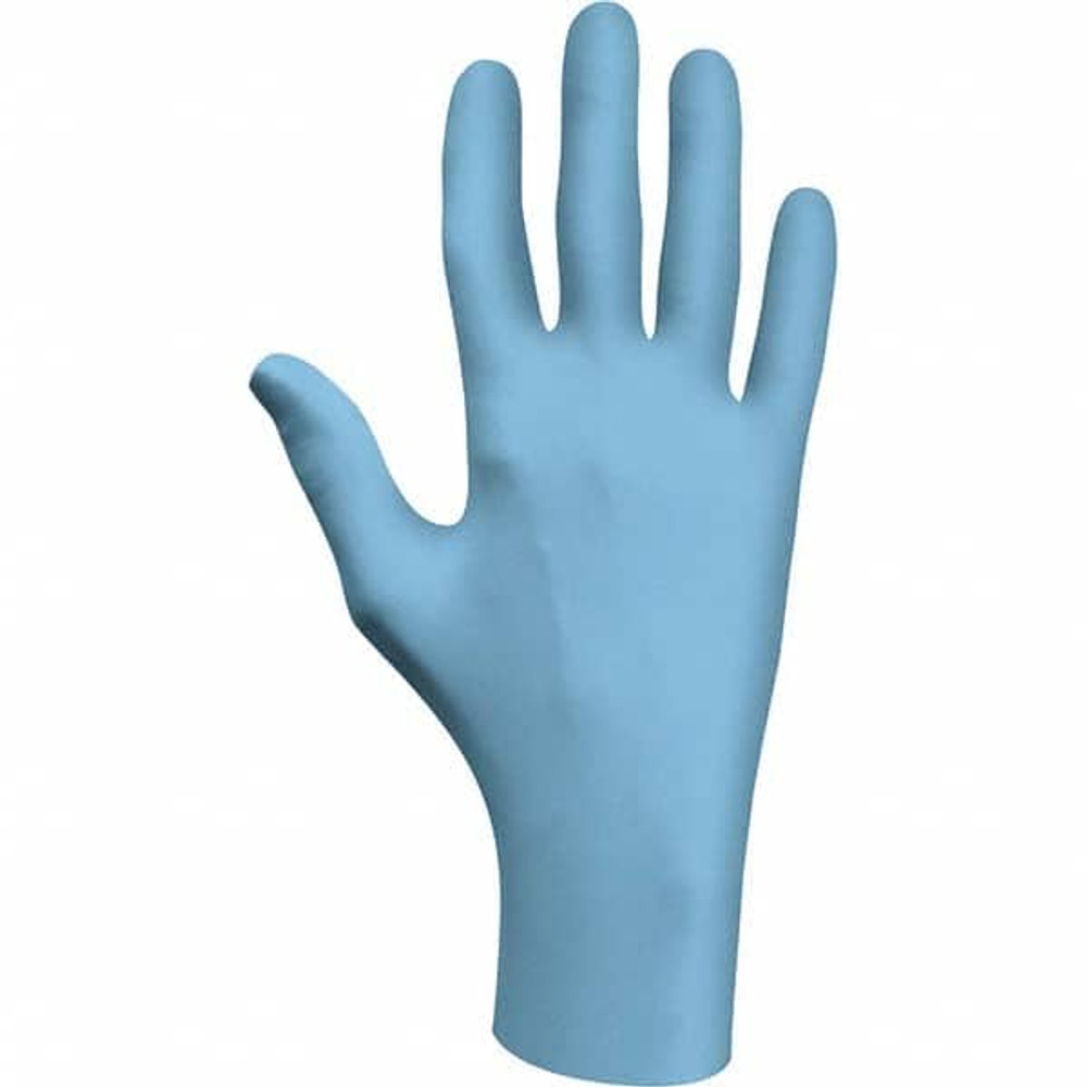 SHOWA 7502PFXS Disposable Gloves: X-Small, 2.5 mil Thick, Nitrile-Coated, Nitrile, Industrial Grade