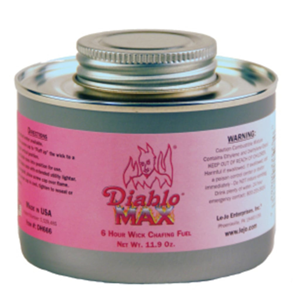 DINE AGLOW DIABLO DH600 Dine-Aglow Diablo 6-Hour Wick Chafing Fuel, Pack Of 24