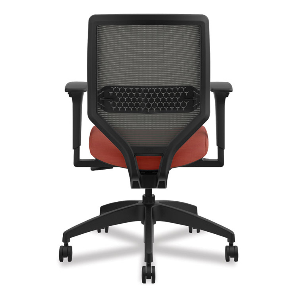 HON COMPANY SVM1ALICC46T Solve Series Mesh Back Task Chair, Supports Up to 300 lb, 18" to 23" Seat Height, Bittersweet Seat, Charcoal Back, Black Base